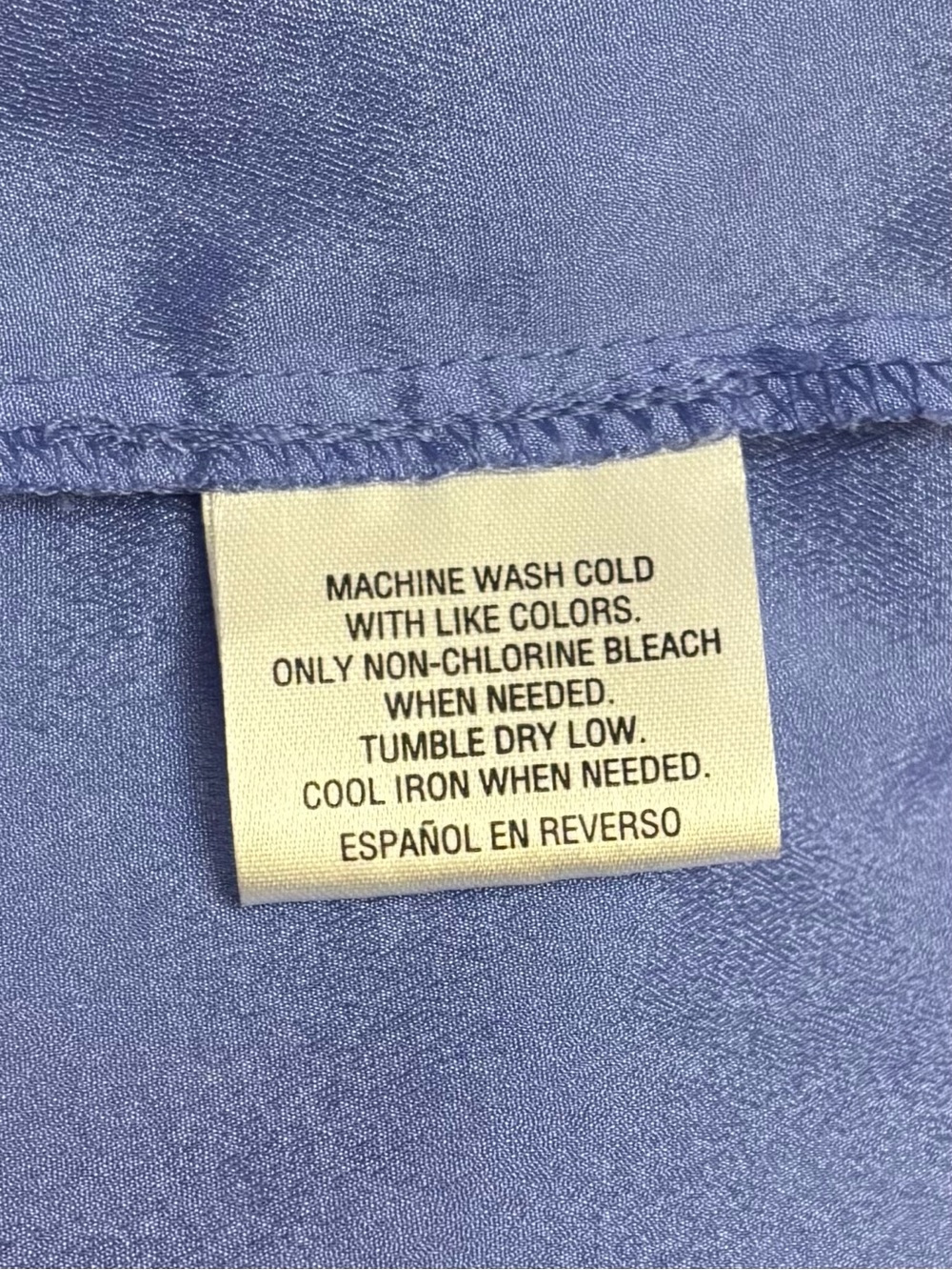 Charter Club Muted Slate Blue Utility Roll-Tab Blouse - Size Medium (Like New) - Picture 6 of 9